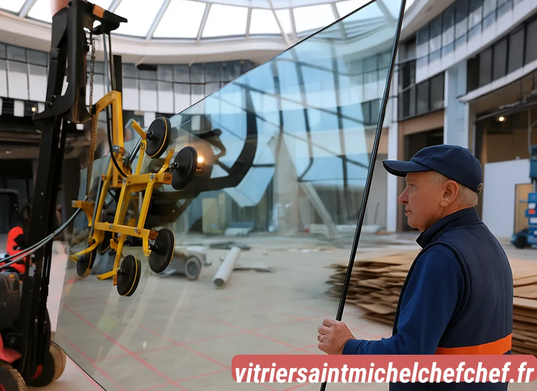 Remplacement de vitrine magasin Saint-Michel-Chef-Chef